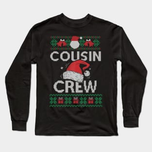 Cousin Crew Santa T shirt Christmas Family Matching Pajamas Gift Long Sleeve T-Shirt